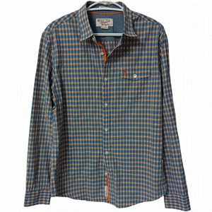 ORIGINAL Penguin plaid flannel button down shirt top